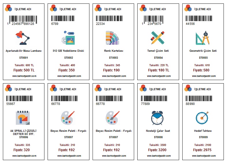 Seri barkod seri etiket seri baskı programı